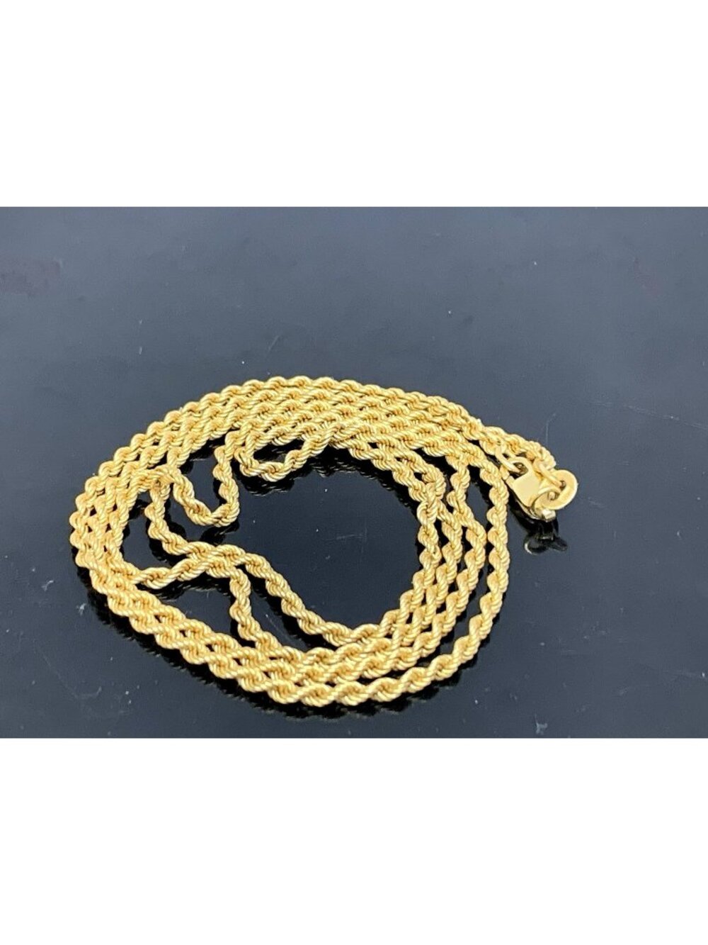 14K Yellow Gold Women's Men's Rope Necklace 2.2mm 24'' inches Long 11.8 Grams